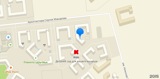 Расположение дома: с Первомайский, ул. Архитектора Сергея Макарова, д. 6/3