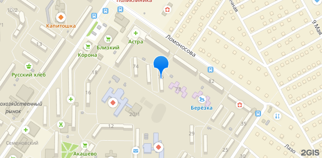 Расположение дома: Арсеньев, ул. Ломоносова, д. 76