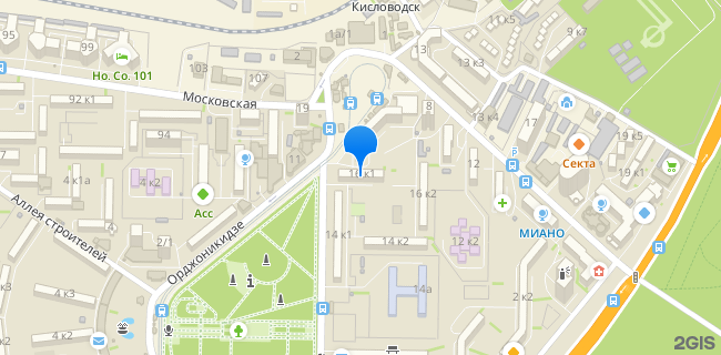 Расположение дома: Пятигорск, ул. Панагюриште, д. 16, корп. 1
