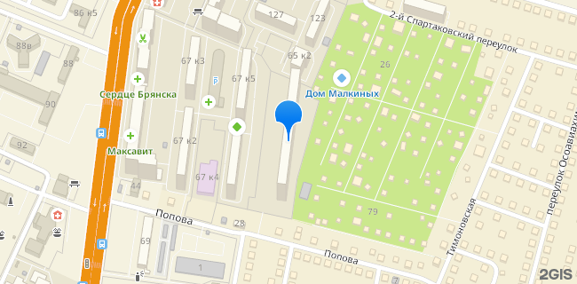 Расположение дома: Брянск, пр-кт. Станке Димитрова, д. 67, корп. 7