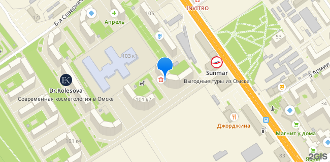 Расположение дома: Омск, ул. Красный Путь, д. 101, корп. 1