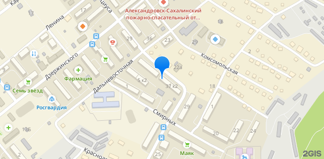 Расположение дома: Александровск-Сахалинский, ул. Яна Фабрициуса, д. 37, корп. 1