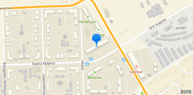Расположение дома: Тавда, ул. Карла Маркса, д. 2а