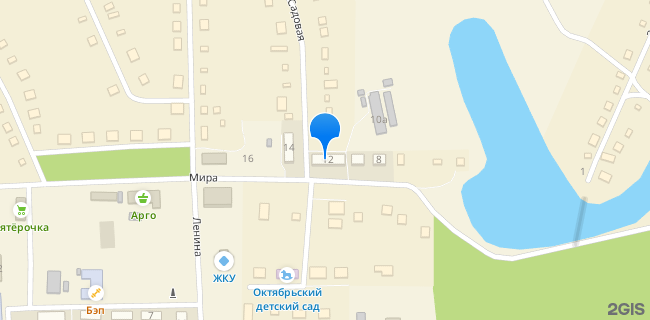 Расположение дома: п Октябрьский, ул. Мира, д. 12