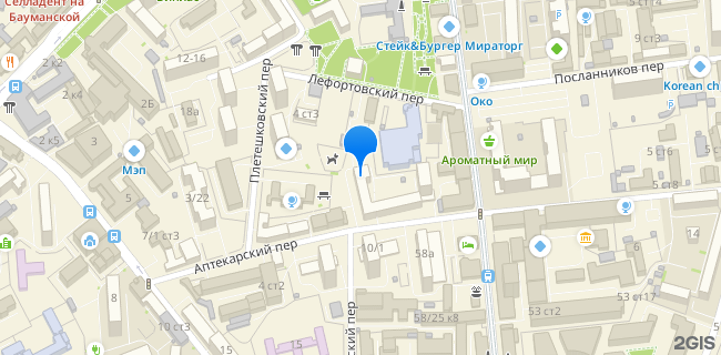 Расположение дома: Москва, пер. Аптекарский, д. 13-15