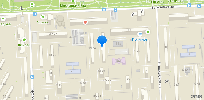 Расположение дома: Москва, ул. Байкальская, д. 44, корп. 3