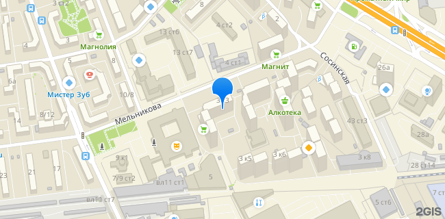 Расположение дома: Москва, ул. Мельникова, д. 3, корп. 3