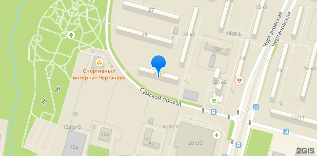 Расположение дома: Москва, проезд Сумской, д. 31, корп. 1