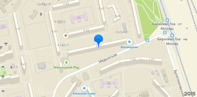 Расположение дома: Москва, ул. Медынская, д. 2, корп. 1