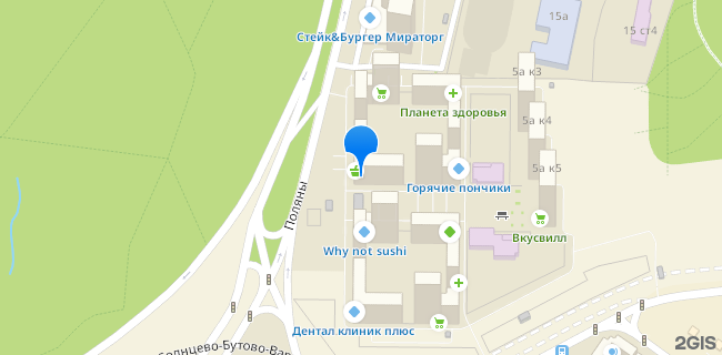 Расположение дома: Москва, ул. Поляны, д. 5А, корп. 1