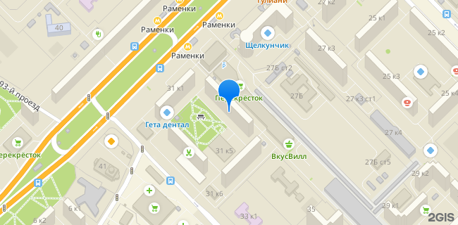 Расположение дома: Москва, пр-кт. Мичуринский, д. 31, корп. 2