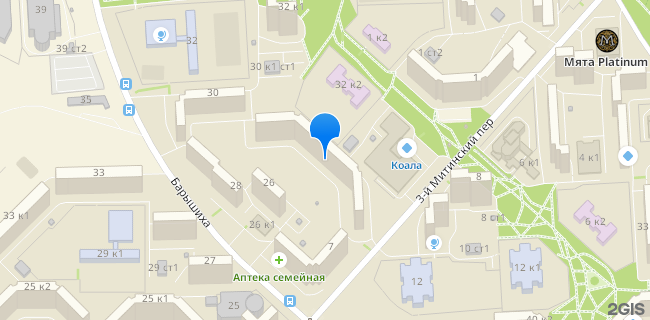 Расположение дома: Москва, пер. 3-й Митинский, д. 5
