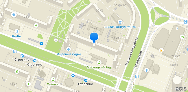 Расположение дома: Москва, б-р. Строгинский, д. 17, корп. 1