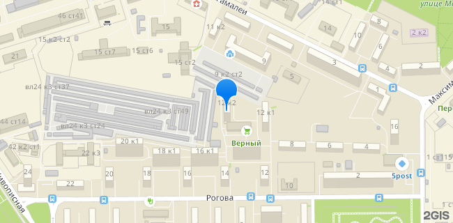 Расположение дома: Москва, ул. Рогова, д. 12, корп. 2