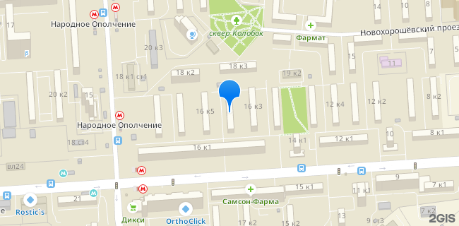 Расположение дома: Москва, пр-кт. Маршала Жукова, д. 16, корп. 4