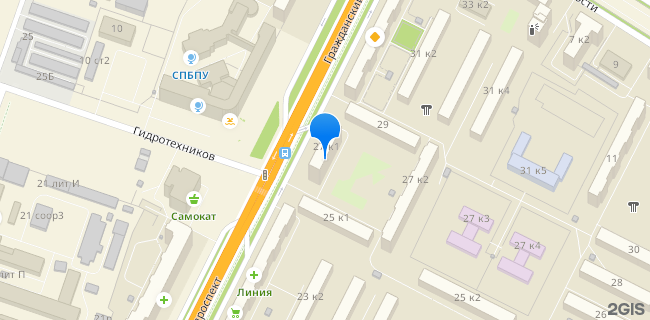 Расположение дома: Санкт-Петербург, пр-кт. Гражданский, д. 27, корп. 1, литера А