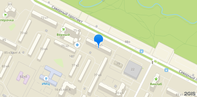 Расположение дома: Санкт-Петербург, пр-кт. Северный, д. 77, корп. 1, литера А
